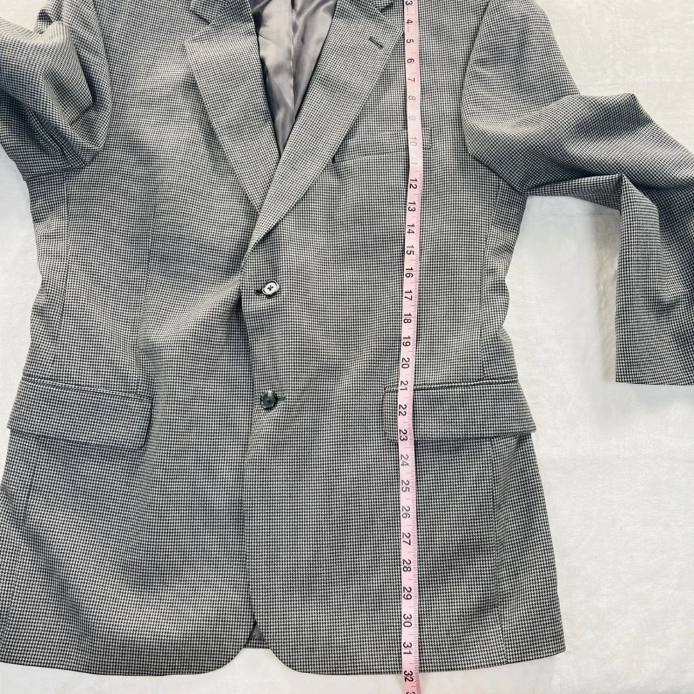 Jos. A. Bank Signature Collection 100% Wool Houndstooth Blazer Grey 44R Gordon